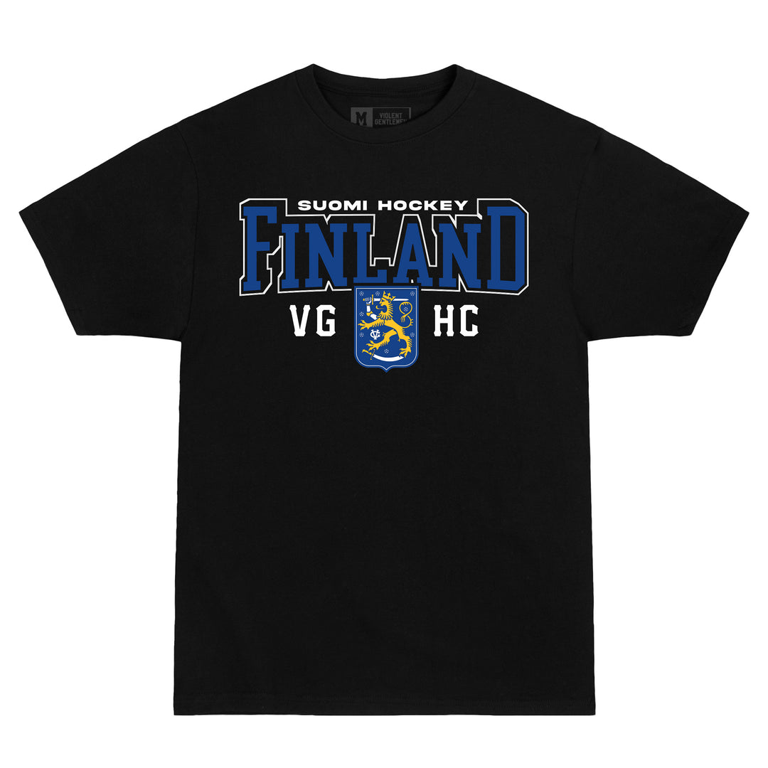 Hockey Finland 2026 Premium Tee - - Men's T-Shirts - Violent Gentlemen Hockey Lifestyle | Built by Fans for Fans | Perfect Gift for hockey fan or hockey players that live in the hockey culture