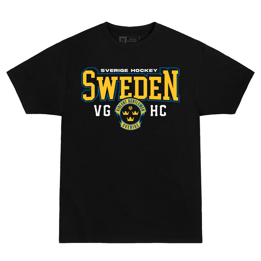 Hockey Sweden 2026 Premium Tee - - Men's T-Shirts - Violent Gentlemen Hockey Lifestyle | Built by Fans for Fans | Perfect Gift for hockey fan or hockey players that live in the hockey culture