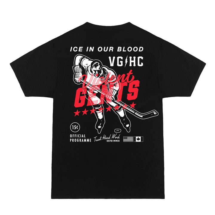 Hockey Programme Premium Tee - - Men's T-Shirts - Violent Gentlemen Hockey Lifestyle | Built by Fans for Fans | Perfect Gift for hockey fan or hockey players that live in the hockey culture