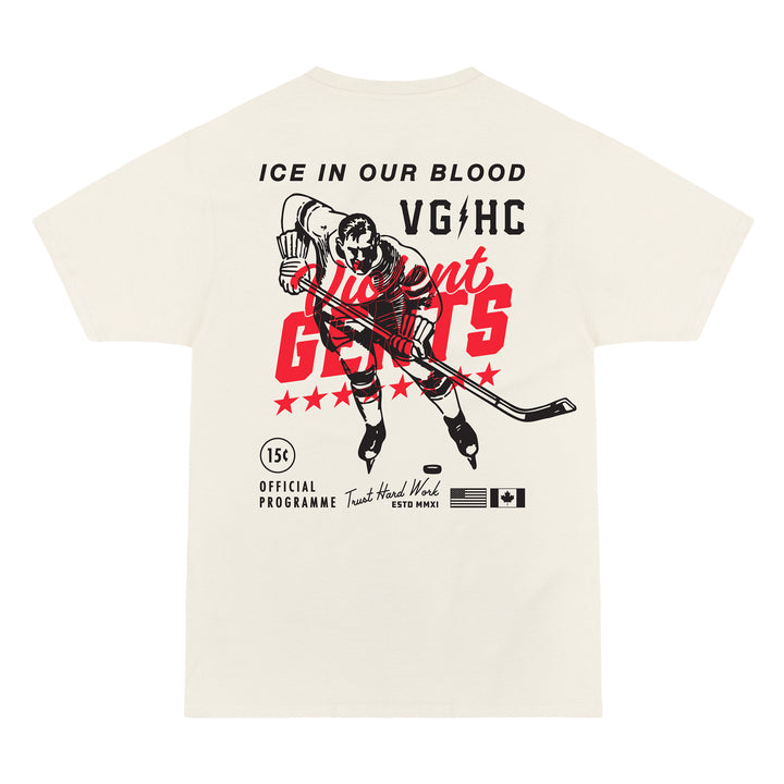 Hockey Programme Premium Tee - - Men's T-Shirts - Violent Gentlemen Hockey Lifestyle | Built by Fans for Fans | Perfect Gift for hockey fan or hockey players that live in the hockey culture