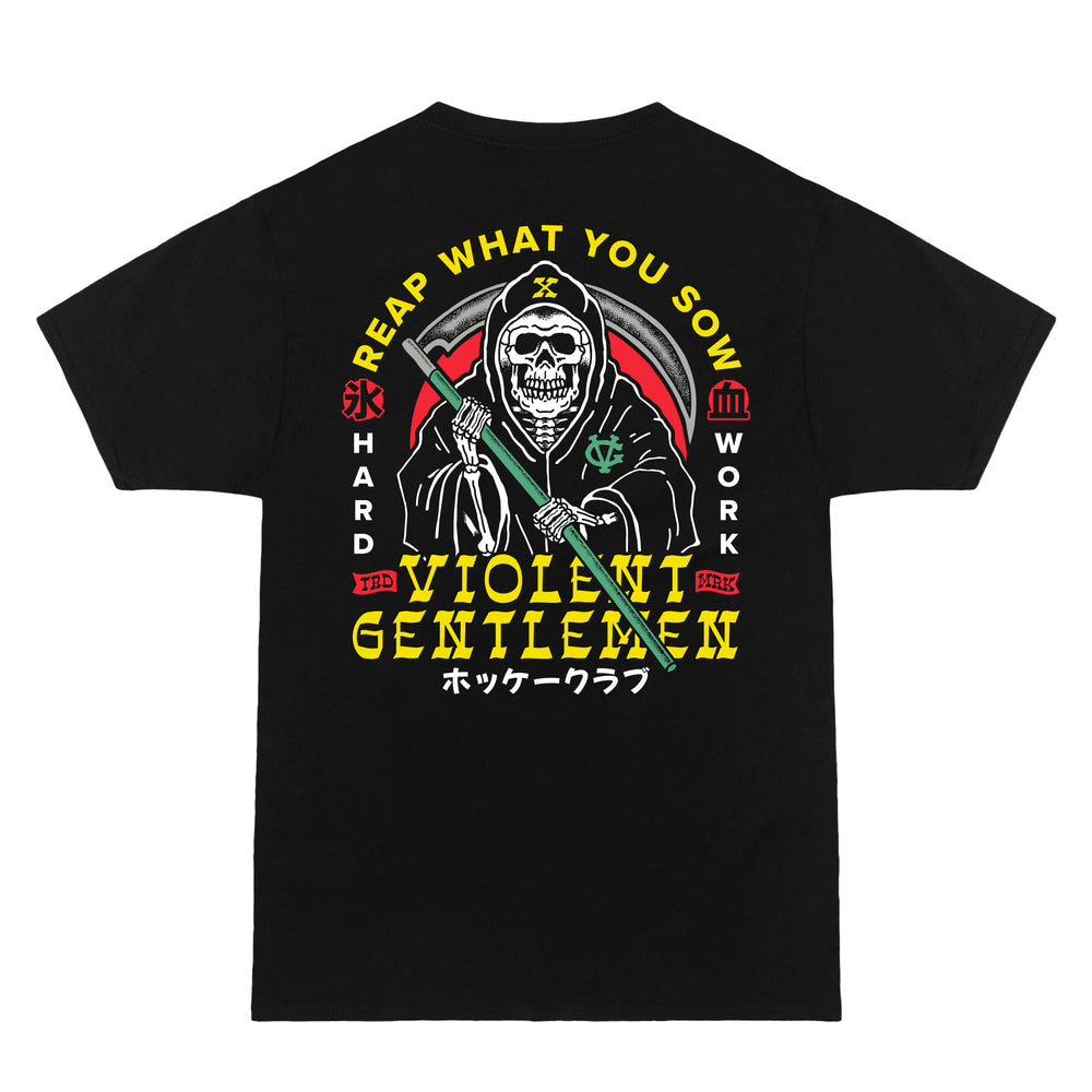 Hockey Reap What You Sow Premium Tee - - Men's T-Shirts - Violent Gentlemen Hockey Lifestyle | Built by Fans for Fans | Perfect Gift for hockey fan or hockey players that live in the hockey culture