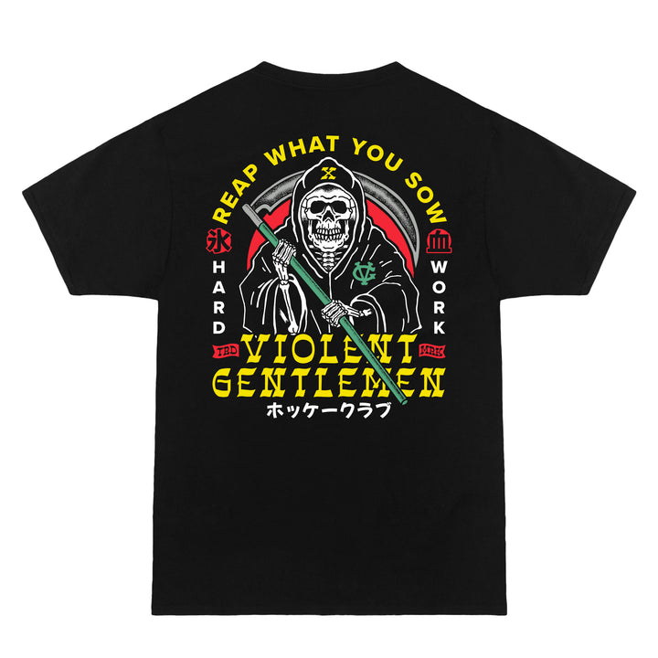 Hockey Reap What You Sow Premium Tee - - Men's T-Shirts - Violent Gentlemen Hockey Lifestyle | Built by Fans for Fans | Perfect Gift for hockey fan or hockey players that live in the hockey culture