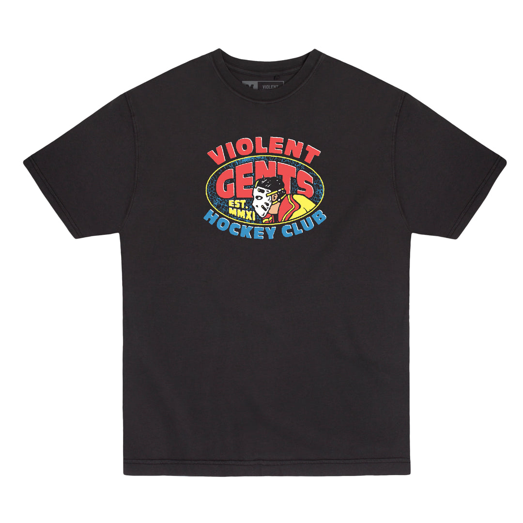 Hockey RIPS Garment Dyed Tee - Pirate Black - Men's T-Shirts - Violent Gentlemen Hockey Lifestyle | Built by Fans for Fans | Perfect Gift for hockey fan or hockey players that live in the hockey culture