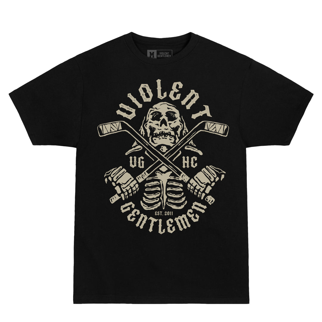 Hockey Shinigami Premium Tee - - Men's T-Shirts - Violent Gentlemen Hockey Lifestyle | Built by Fans for Fans | Perfect Gift for hockey fan or hockey players that live in the hockey culture