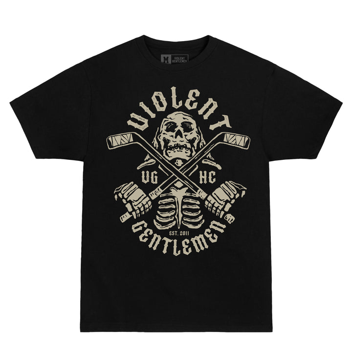 Hockey Shinigami Premium Tee - - Men's T-Shirts - Violent Gentlemen Hockey Lifestyle | Built by Fans for Fans | Perfect Gift for hockey fan or hockey players that live in the hockey culture