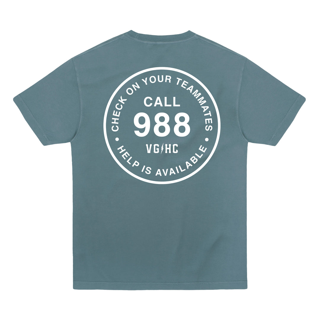 Hockey Stamp Garment Dye Tee - - Men's T-Shirts - Violent Gentlemen Hockey Lifestyle | Built by Fans for Fans | Perfect Gift for hockey fan or hockey players that live in the hockey culture