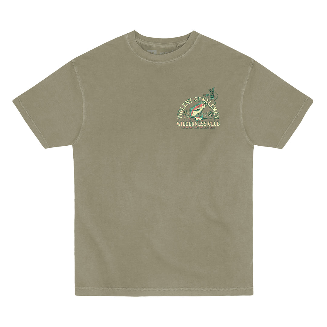 Hockey Wilderness Garment Dye Tee - - Men's T-Shirts - Violent Gentlemen Hockey Lifestyle | Built by Fans for Fans | Perfect Gift for hockey fan or hockey players that live in the hockey culture