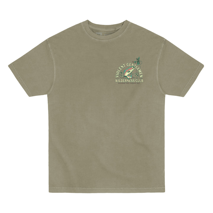 Hockey Wilderness Garment Dye Tee - - Men's T-Shirts - Violent Gentlemen Hockey Lifestyle | Built by Fans for Fans | Perfect Gift for hockey fan or hockey players that live in the hockey culture