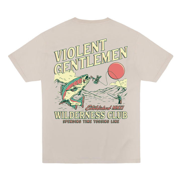 Hockey Wilderness Garment Dye Tee - - Men's T-Shirts - Violent Gentlemen Hockey Lifestyle | Built by Fans for Fans | Perfect Gift for hockey fan or hockey players that live in the hockey culture