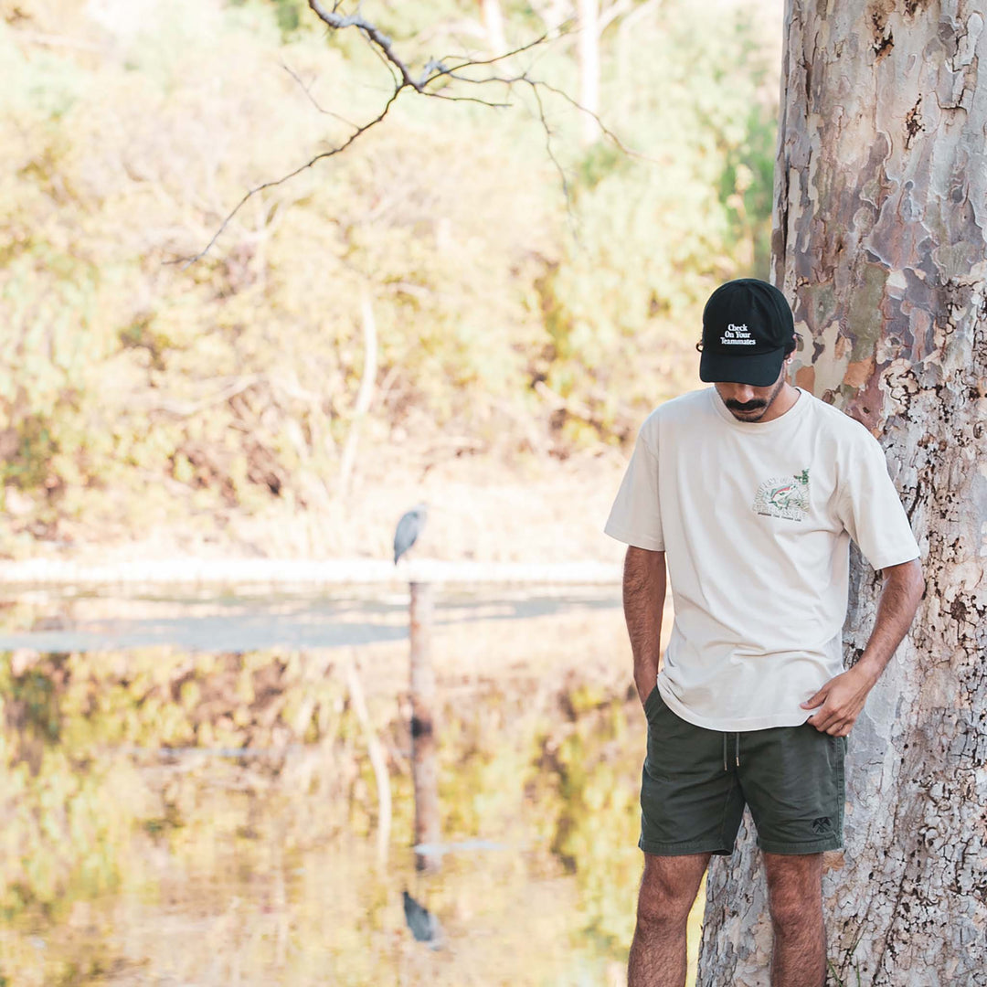 Hockey Wilderness Garment Dye Tee - - Men's T-Shirts - Violent Gentlemen Hockey Lifestyle | Built by Fans for Fans | Perfect Gift for hockey fan or hockey players that live in the hockey culture
