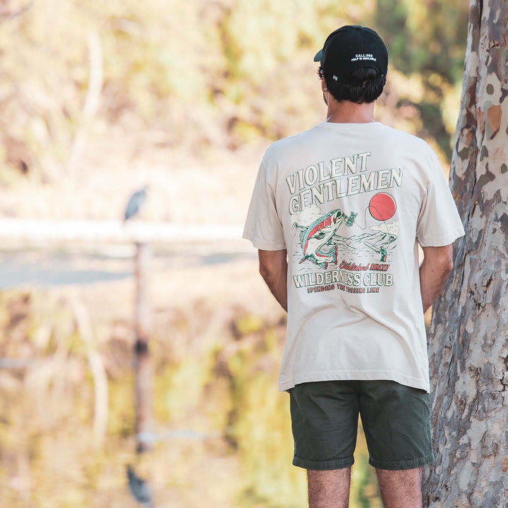 Hockey Wilderness Garment Dye Tee - - Men's T-Shirts - Violent Gentlemen Hockey Lifestyle | Built by Fans for Fans | Perfect Gift for hockey fan or hockey players that live in the hockey culture