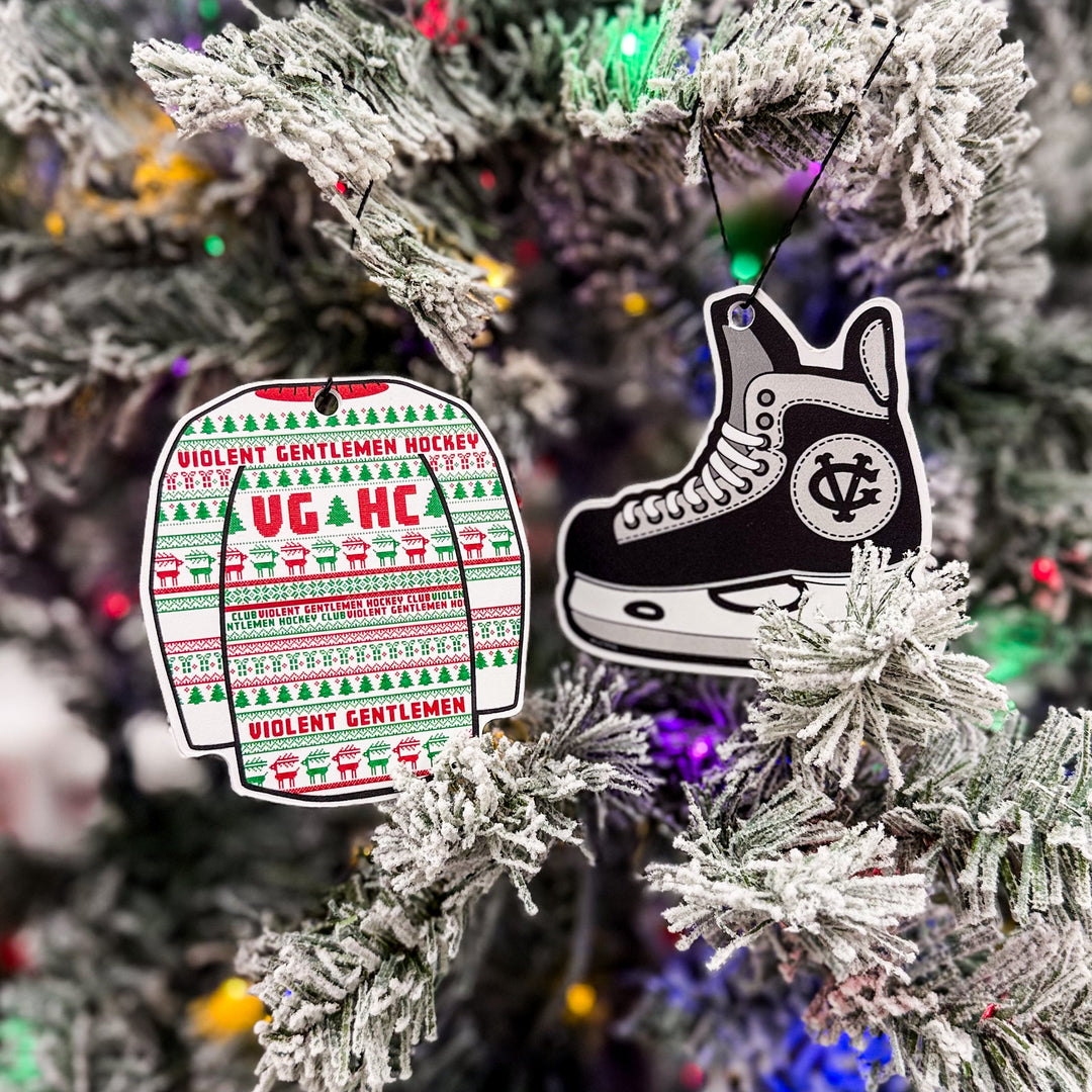 Hockey Yuletide PVC Ornament - - Accessories - Violent Gentlemen Hockey Lifestyle | Built by Fans for Fans | Perfect Gift for hockey fan or hockey players that live in the hockey culture