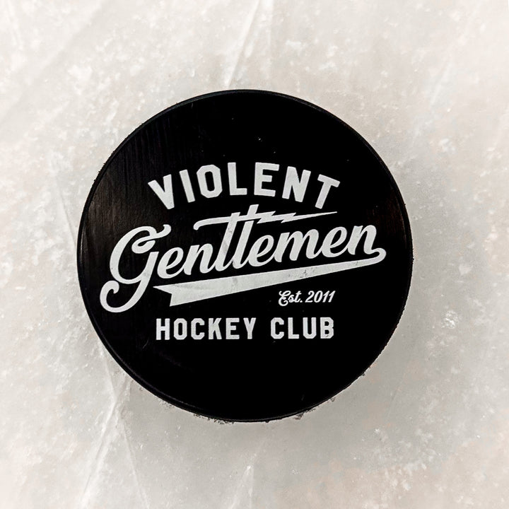 Hockey Brass Bonanza Hockey Puck - - Accessories - Violent Gentlemen Hockey Lifestyle | Built by Fans for Fans | Perfect Gift for hockey fan or hockey players that live in the hockey culture