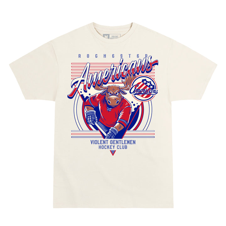 Hockey Moose Premium Tee - Bone - Men's T-Shirts - Violent Gentlemen Hockey Lifestyle | Built by Fans for Fans | Perfect Gift for hockey fan or hockey players that live in the hockey culture