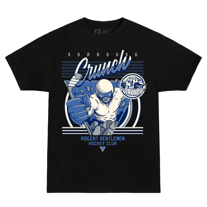 Hockey Crunchman Premium Tee - Black - Men's T-Shirts - Violent Gentlemen Hockey Lifestyle | Built by Fans for Fans | Perfect Gift for hockey fan or hockey players that live in the hockey culture