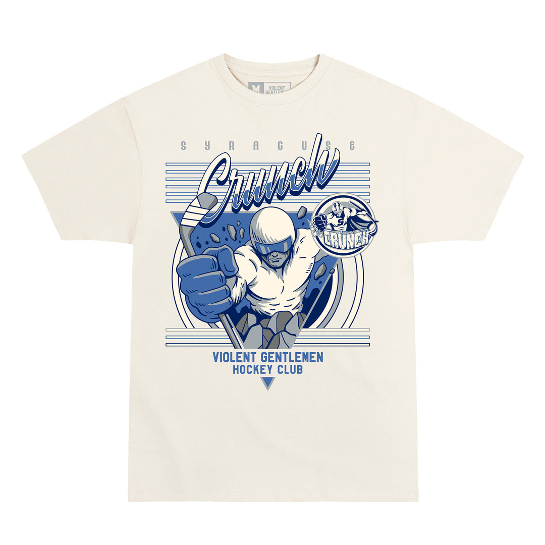 Hockey Crunchman Premium Tee - Bone - Men's T-Shirts - Violent Gentlemen Hockey Lifestyle | Built by Fans for Fans | Perfect Gift for hockey fan or hockey players that live in the hockey culture