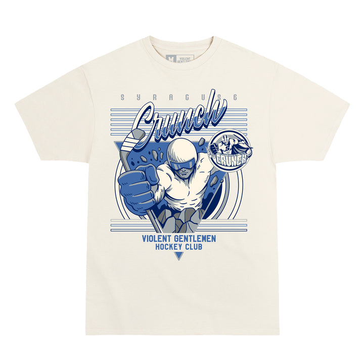 Hockey Crunchman Premium Tee - Bone - Men's T-Shirts - Violent Gentlemen Hockey Lifestyle | Built by Fans for Fans | Perfect Gift for hockey fan or hockey players that live in the hockey culture