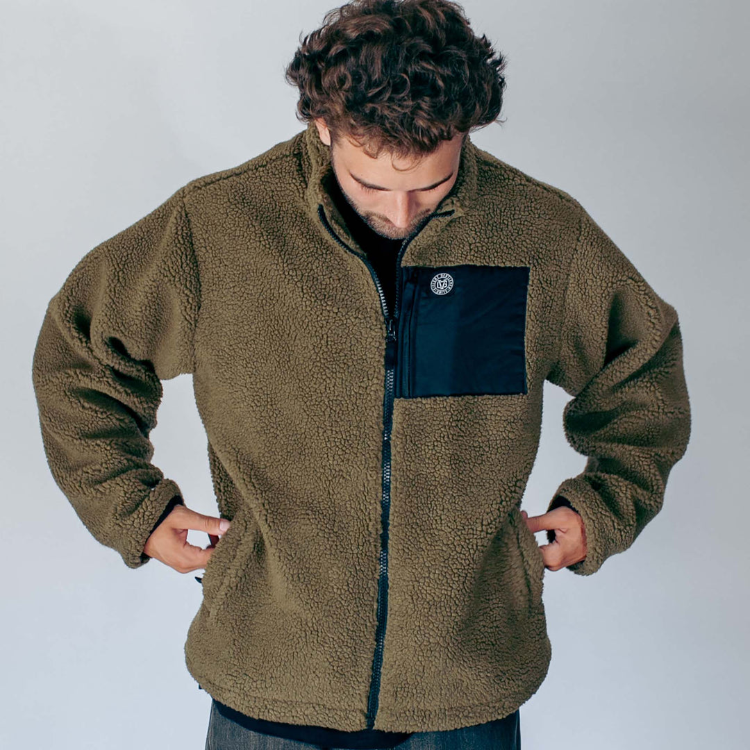 Hockey VG Sherpa Fleece Jacket - - Men's Jackets - Violent Gentlemen Hockey Lifestyle | Built by Fans for Fans | Perfect Gift for hockey fan or hockey players that live in the hockey culture