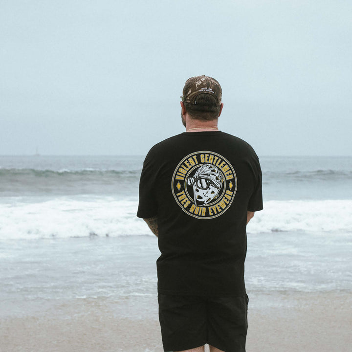 Hockey Tres Noir Premium Tee - - Men's T-Shirts - Violent Gentlemen Hockey Lifestyle | Built by Fans for Fans | Perfect Gift for hockey fan or hockey players that live in the hockey culture