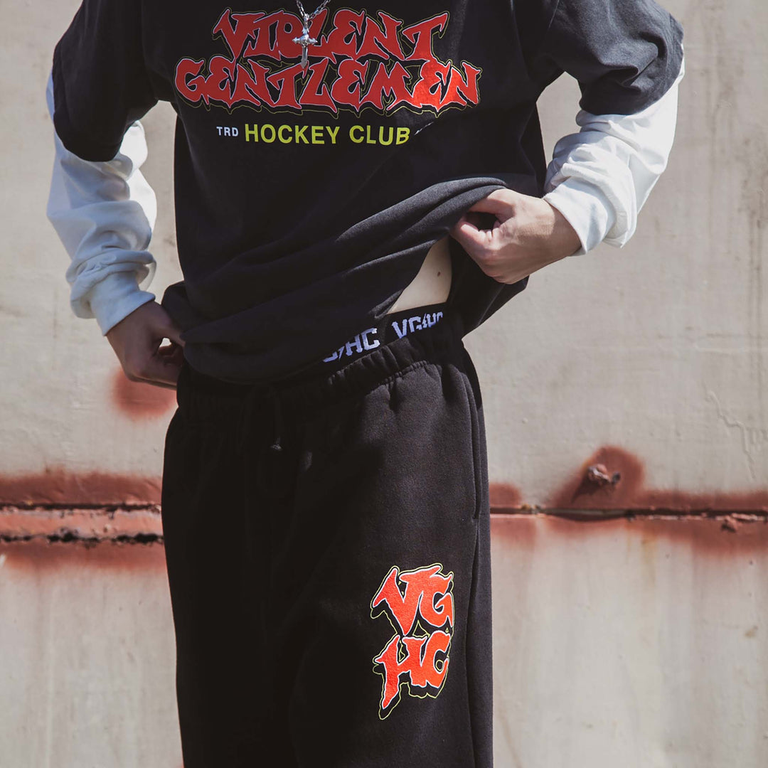 Hockey Tremor Straight Leg Sweatpants - - Men's Fleece Bottoms - Violent Gentlemen Hockey Lifestyle | Built by Fans for Fans | Perfect Gift for hockey fan or hockey players that live in the hockey culture
