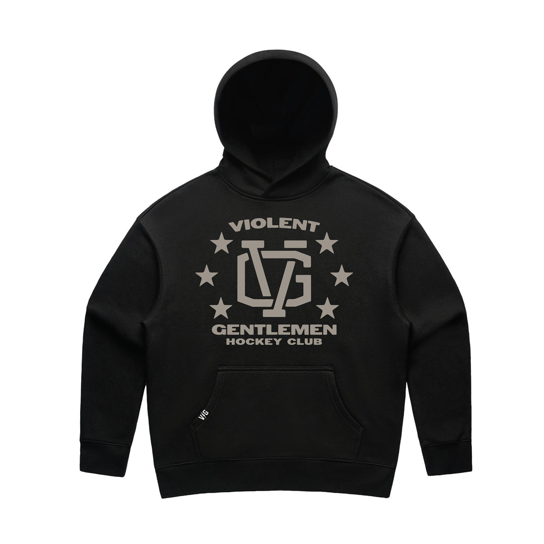 Hockey Workshop Womens Relaxed Pullover Hood - - Women's Fleece Tops - Violent Gentlemen Hockey Lifestyle | Built by Fans for Fans | Perfect Gift for hockey fan or hockey players that live in the hockey culture
