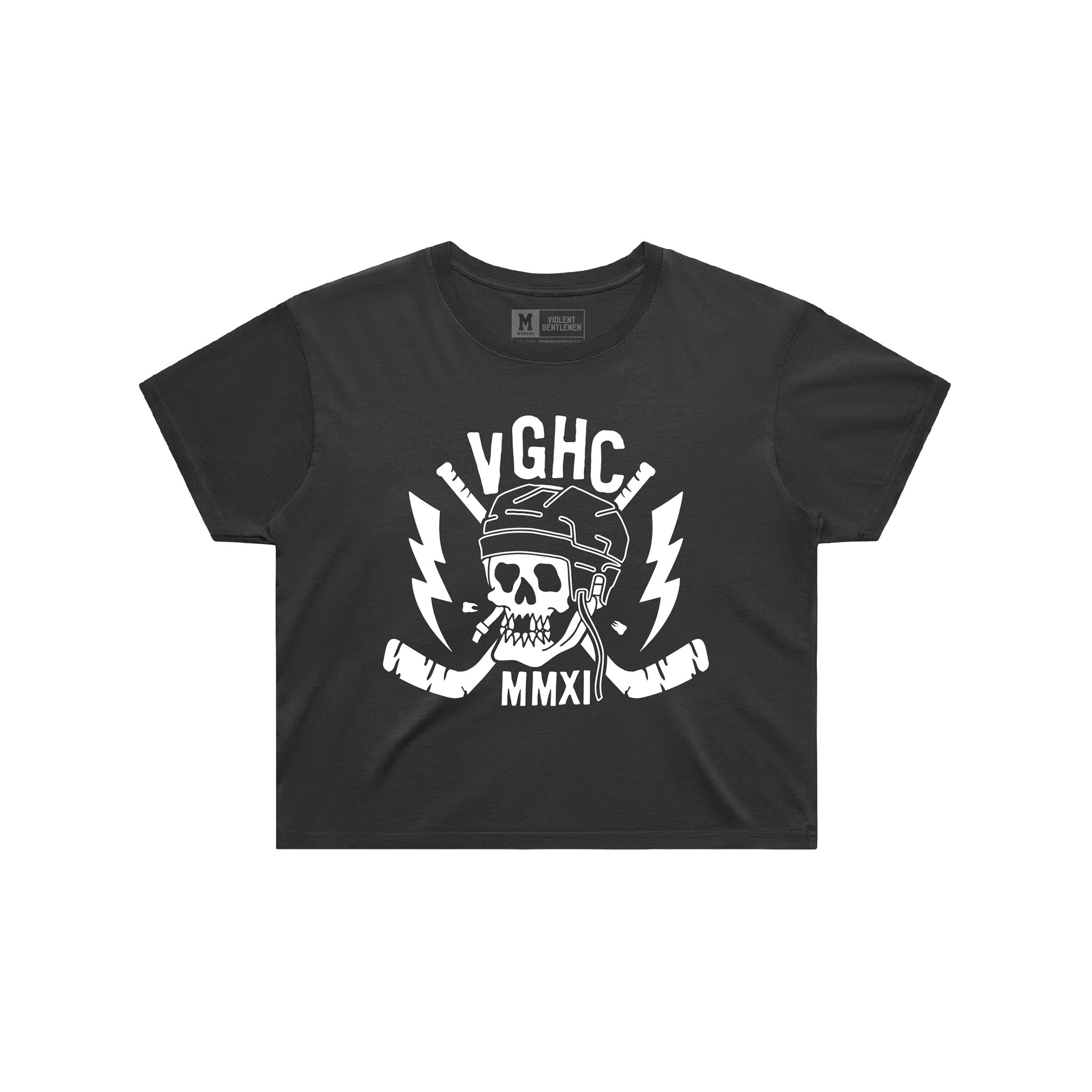 Toothless Faded Crop Tee | Violent Gentlemen Hockey Womens Shirt
