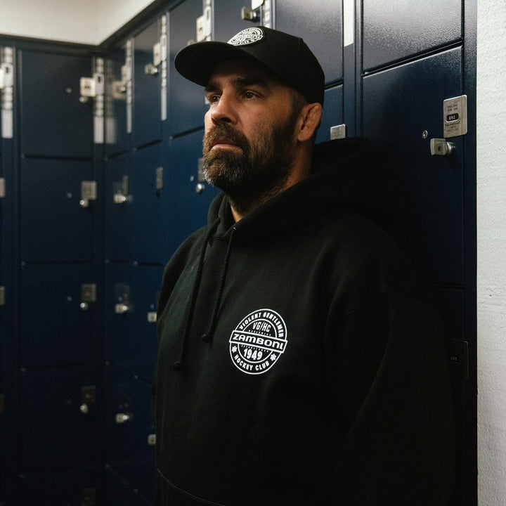 Hockey Zamboni 1949 Pullover Hood - - Men's Fleece Tops - Violent Gentlemen Hockey Lifestyle | Built by Fans for Fans | Perfect Gift for hockey fan or hockey players that live in the hockey culture