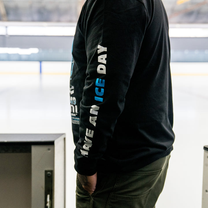 Hockey Frank J Zamboni Long Sleeve Tee - - Men's Long Sleeve T-Shirts - Violent Gentlemen Hockey Lifestyle | Built by Fans for Fans | Perfect Gift for hockey fan or hockey players that live in the hockey culture