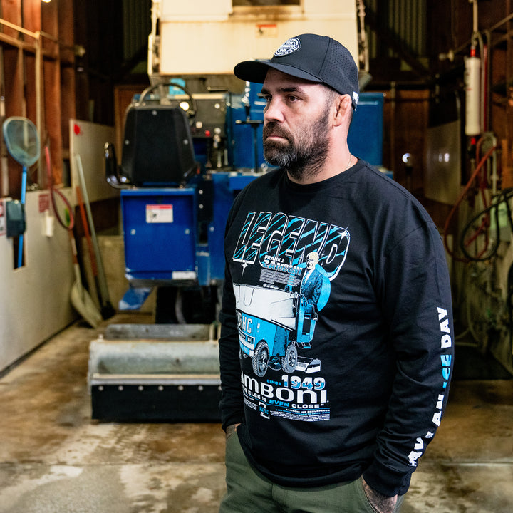 Hockey Frank J Zamboni Long Sleeve Tee - - Men's Long Sleeve T-Shirts - Violent Gentlemen Hockey Lifestyle | Built by Fans for Fans | Perfect Gift for hockey fan or hockey players that live in the hockey culture