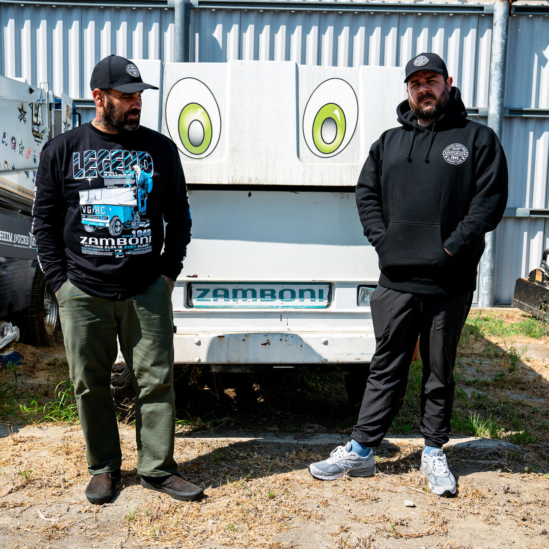 Hockey Frank J Zamboni Long Sleeve Tee - - Men's Long Sleeve T-Shirts - Violent Gentlemen Hockey Lifestyle | Built by Fans for Fans | Perfect Gift for hockey fan or hockey players that live in the hockey culture