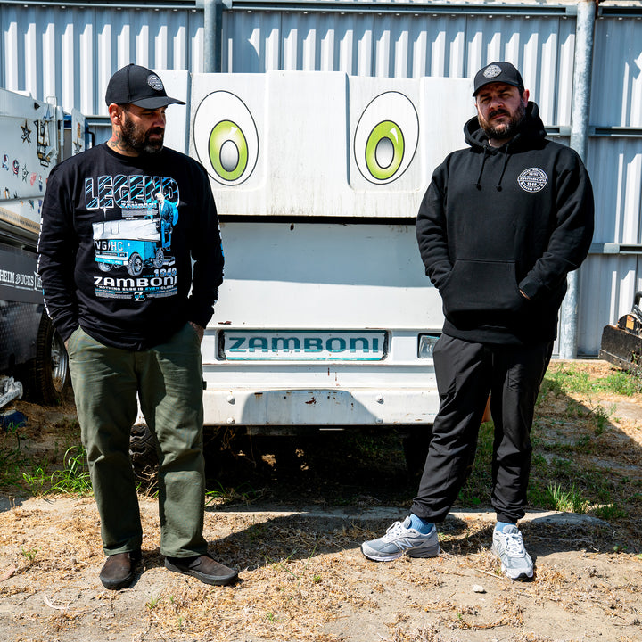Hockey Frank J Zamboni Long Sleeve Tee - - Men's Long Sleeve T-Shirts - Violent Gentlemen Hockey Lifestyle | Built by Fans for Fans | Perfect Gift for hockey fan or hockey players that live in the hockey culture