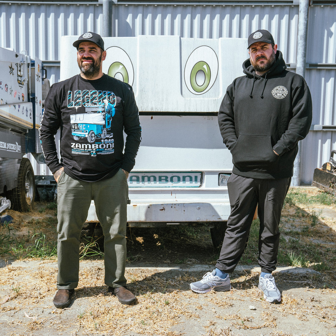 Hockey Frank J Zamboni Long Sleeve Tee - - Men's Long Sleeve T-Shirts - Violent Gentlemen Hockey Lifestyle | Built by Fans for Fans | Perfect Gift for hockey fan or hockey players that live in the hockey culture