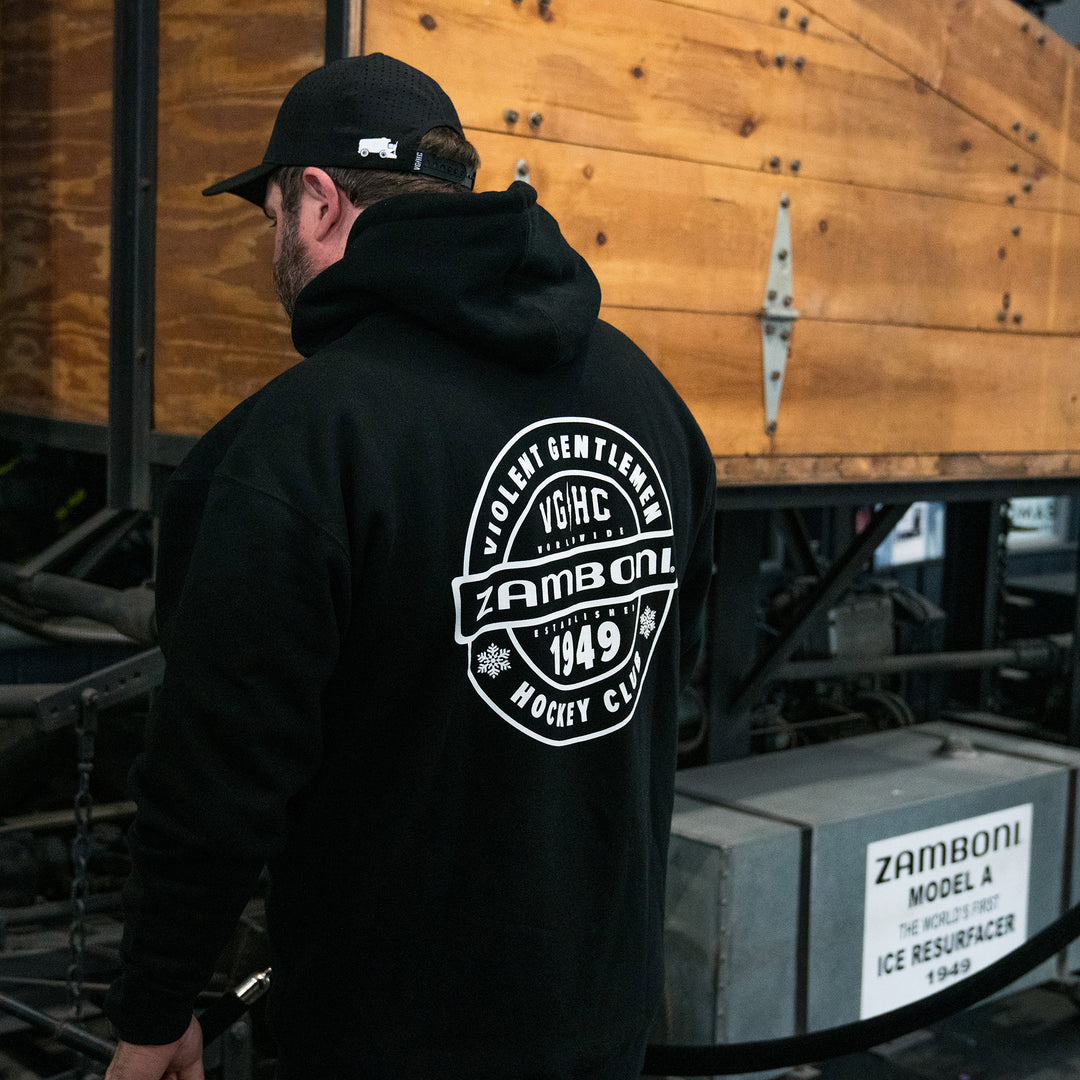 Hockey Zamboni 1949 Pullover Hood - - Men's Fleece Tops - Violent Gentlemen Hockey Lifestyle | Built by Fans for Fans | Perfect Gift for hockey fan or hockey players that live in the hockey culture