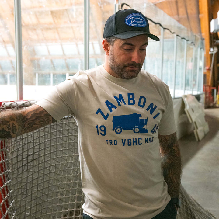 Hockey Genuine Oval Trucker - - Hats - Violent Gentlemen Hockey Lifestyle | Built by Fans for Fans | Perfect Gift for hockey fan or hockey players that live in the hockey culture