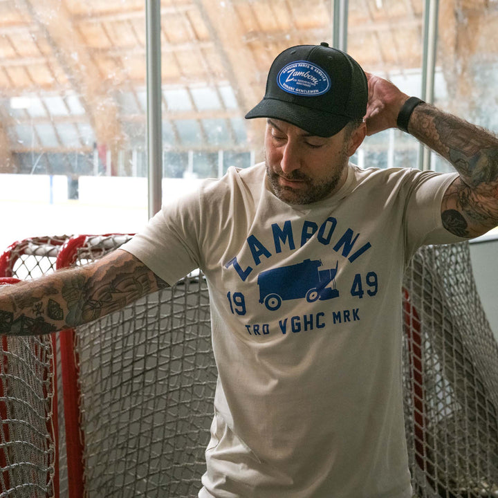 Hockey Genuine Oval Trucker - - Hats - Violent Gentlemen Hockey Lifestyle | Built by Fans for Fans | Perfect Gift for hockey fan or hockey players that live in the hockey culture