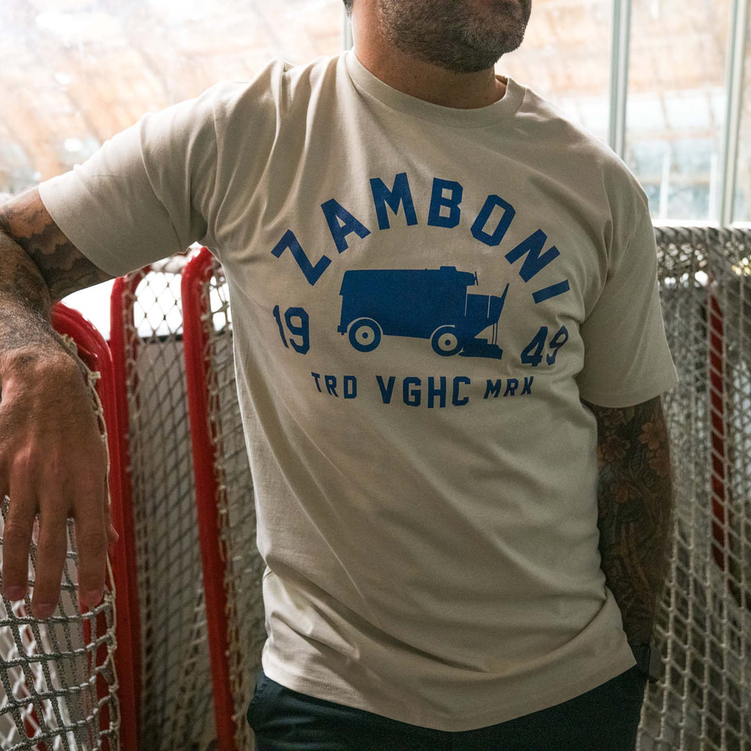 Hockey Machine Zamboni Premium Tee - - Men's T-Shirts - Violent Gentlemen Hockey Lifestyle | Built by Fans for Fans | Perfect Gift for hockey fan or hockey players that live in the hockey culture