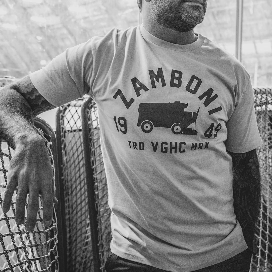 Hockey Machine Zamboni Premium Tee - - Men's T-Shirts - Violent Gentlemen Hockey Lifestyle | Built by Fans for Fans | Perfect Gift for hockey fan or hockey players that live in the hockey culture