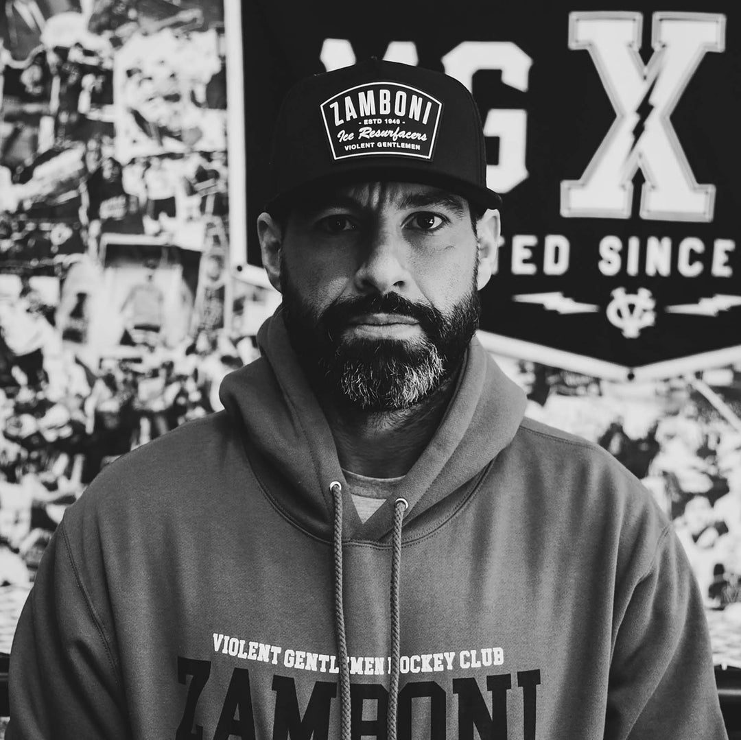 Hockey Zamboni Badge A-Frame Tech Snapback - - Hats - Violent Gentlemen Hockey Lifestyle | Built by Fans for Fans | Perfect Gift for hockey fan or hockey players that live in the hockey culture
