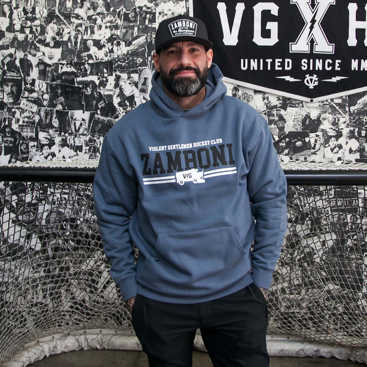 Hockey Two Line Pass Relaxed Pullover Hood - - Men's Fleece Tops - Violent Gentlemen Hockey Lifestyle | Built by Fans for Fans | Perfect Gift for hockey fan or hockey players that live in the hockey culture