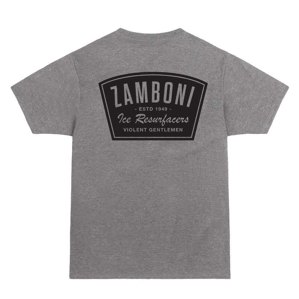 Hockey Zamboni Badge Premium Tee - - Men's T-Shirts - Violent Gentlemen Hockey Lifestyle | Built by Fans for Fans | Perfect Gift for hockey fan or hockey players that live in the hockey culture
