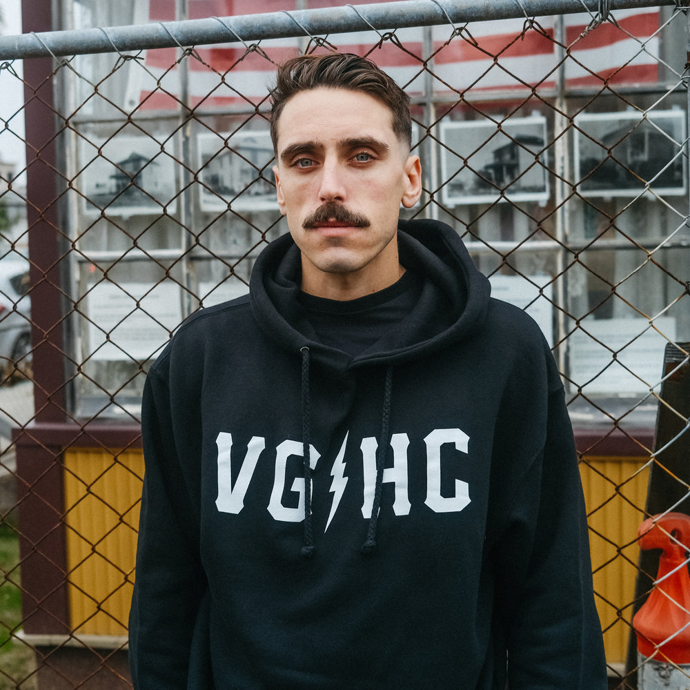 Hockey Bolt Club Pullover Hood - - Men's Fleece Tops - Violent Gentlemen Hockey Lifestyle | Built by Fans for Fans | Perfect Gift for hockey fan or hockey players that live in the hockey culture