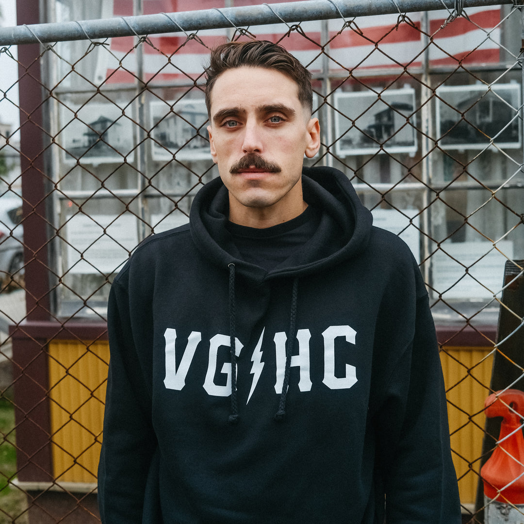 Hockey Bolt Club Pullover Hood - - Men's Fleece Tops - Violent Gentlemen Hockey Lifestyle | Built by Fans for Fans | Perfect Gift for hockey fan or hockey players that live in the hockey culture