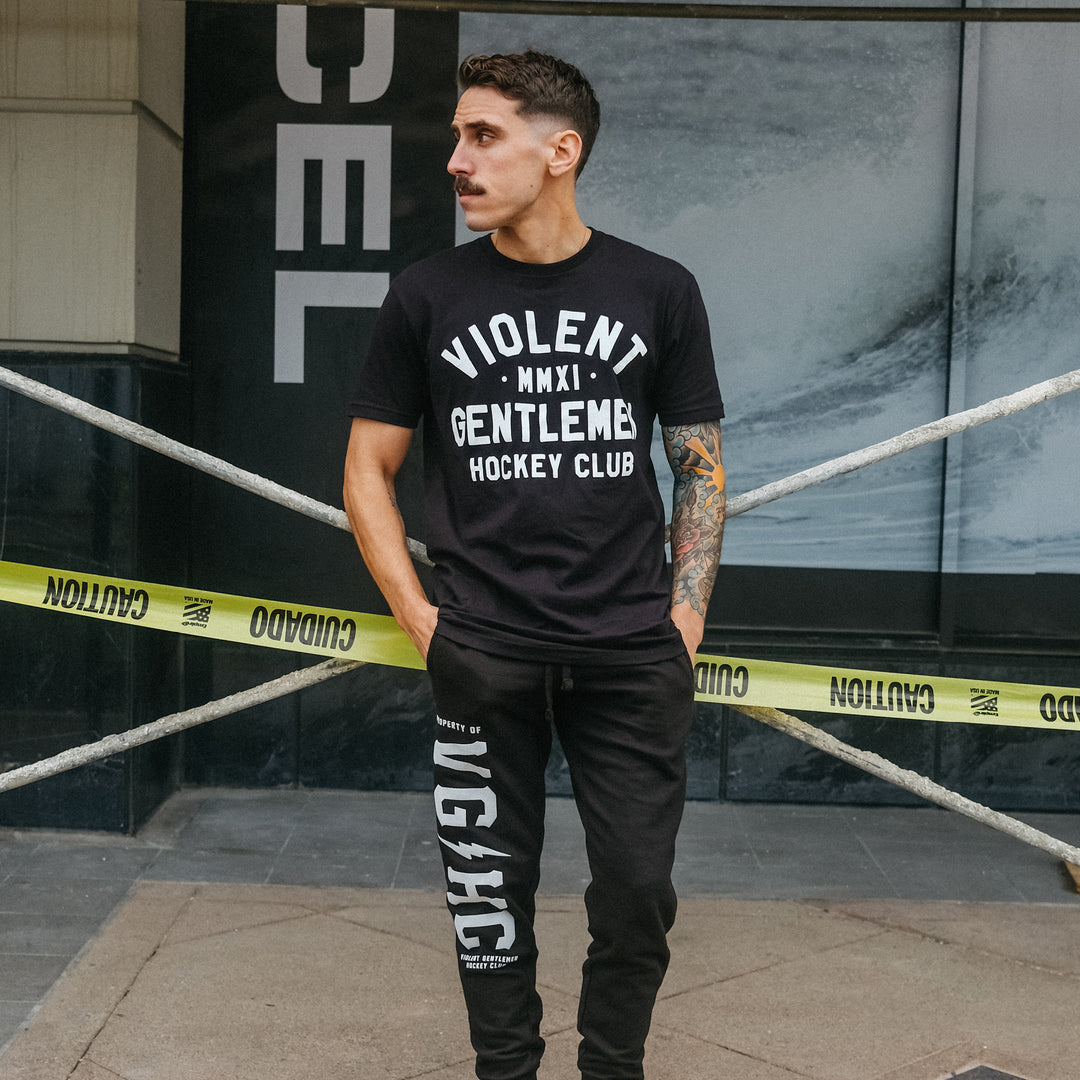 Hockey Loyalty Premium Tee - - Men's T-Shirts - Violent Gentlemen Hockey Lifestyle | Built by Fans for Fans | Perfect Gift for hockey fan or hockey players that live in the hockey culture