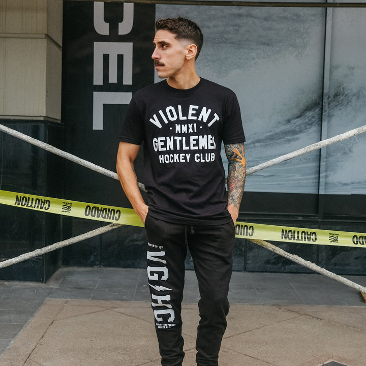 Hockey Loyalty Premium Tee - - Men's T-Shirts - Violent Gentlemen Hockey Lifestyle | Built by Fans for Fans | Perfect Gift for hockey fan or hockey players that live in the hockey culture