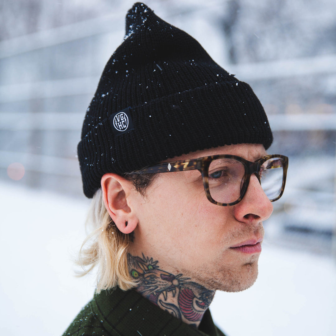 Hockey Clips Fold Beanie - - Beanies - Violent Gentlemen Hockey Lifestyle | Built by Fans for Fans | Perfect Gift for hockey fan or hockey players that live in the hockey culture